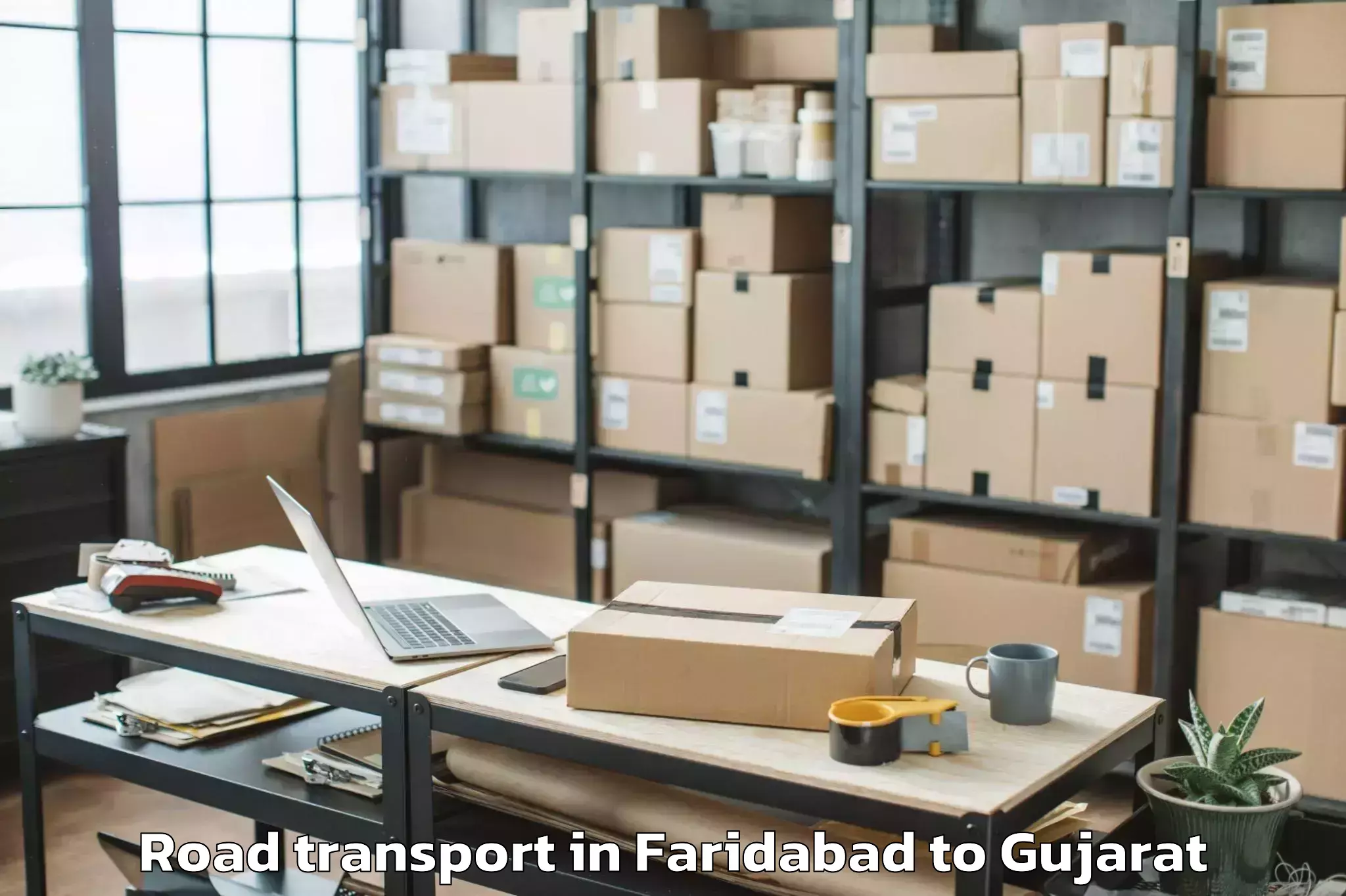 Faridabad to Hazira Road Transport